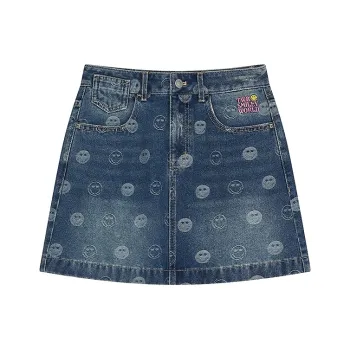 Smiley X Teenie Weenie Casual Short Skirts Women's Medium Blue