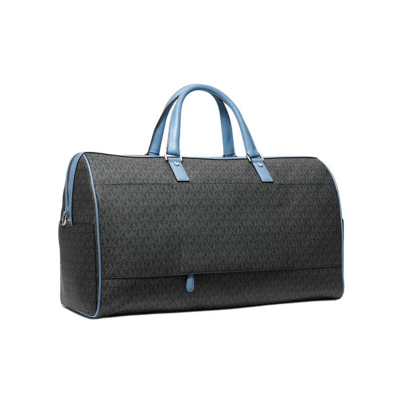 MICHAEL KORS Bedford Canvas One Shoulder Handbag Extra Large Women's Black & Blue-1