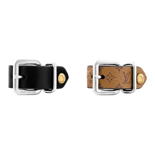 LOUIS VUITTON Leather Rings Women's Black/Brown