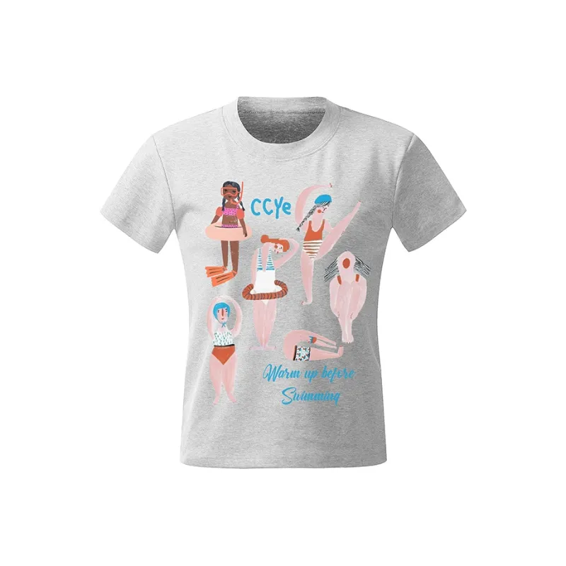 CHUANCHUANYEJIA Set in Sleeve T Shirt Women's-0