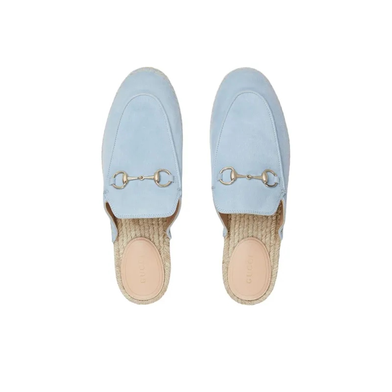 GUCCI Rubber Sole Slip Resistant Closed Toe Slippers Women's Light Blue-3