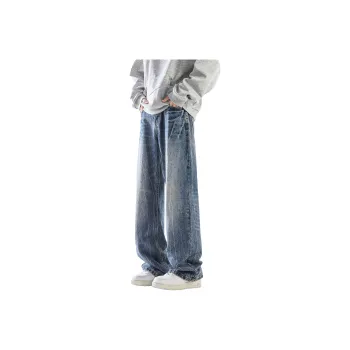 Teach Peace Jeans Unisex Blue