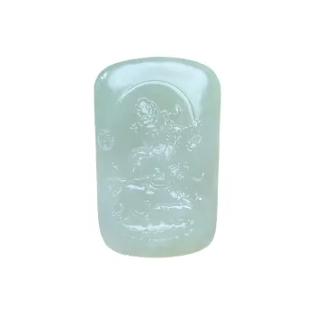 BUDOUXIAOAI Pendants White Jade/Pale Greenish White Jade Unisex