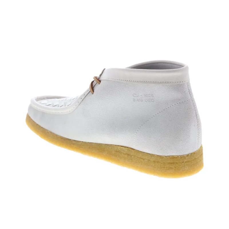 Clarks Wallabee Boot Ankle Boots Men's White-4