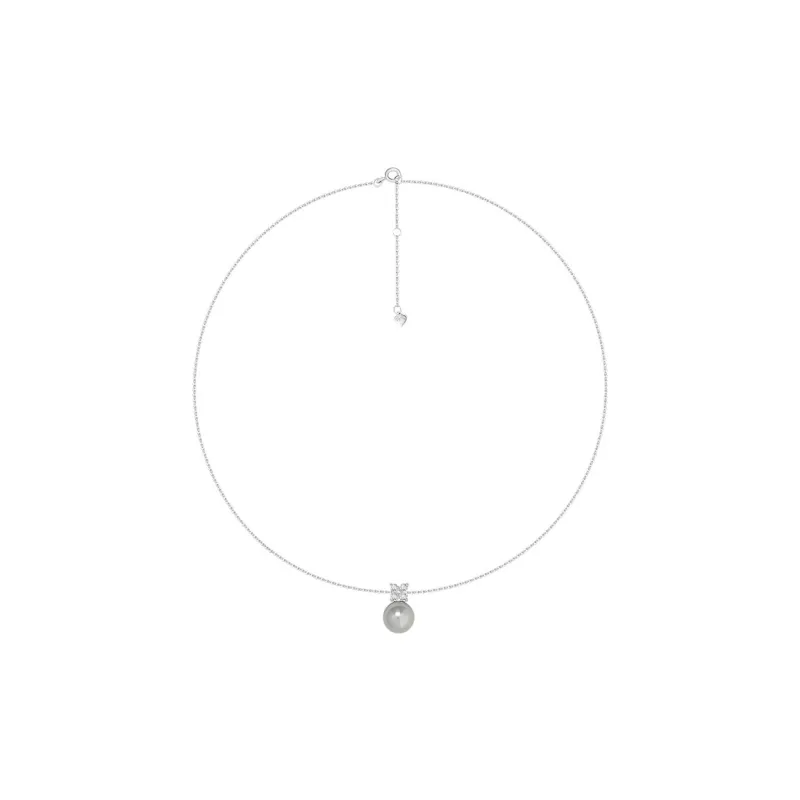 SHINE Ink In The Pearlescent Collection S925 Silver, Zircon, Shell Pearl Necklaces Women's-1