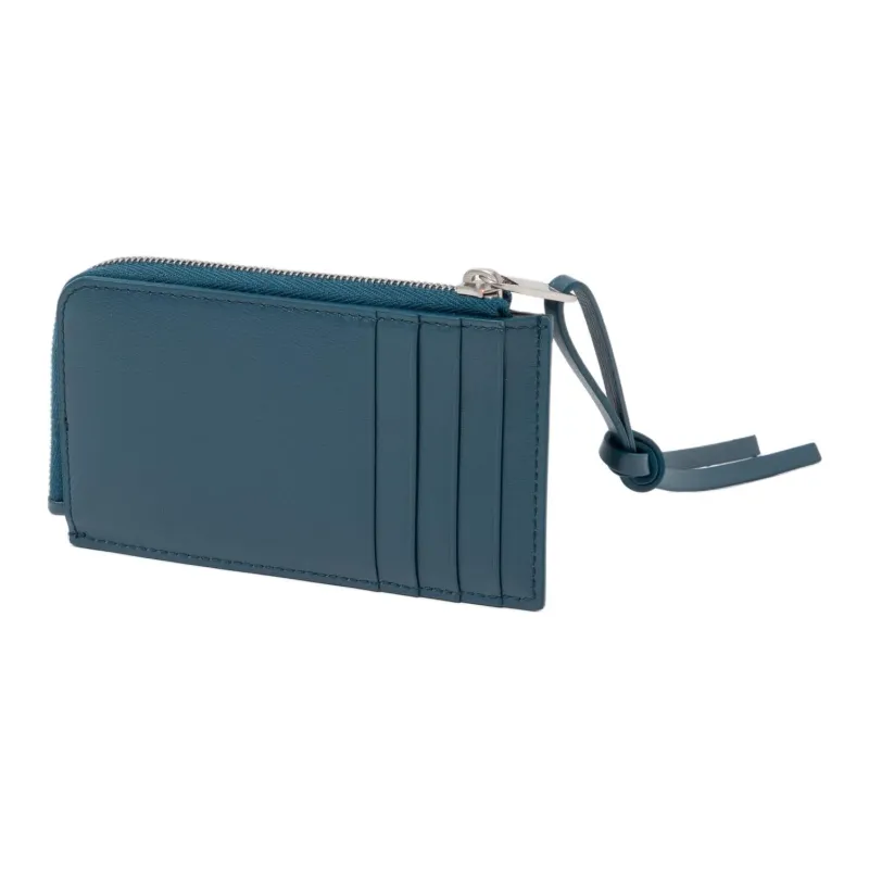 JIL SANDER Leather Card Holder, Coin Purse Men's Sea Blue-2