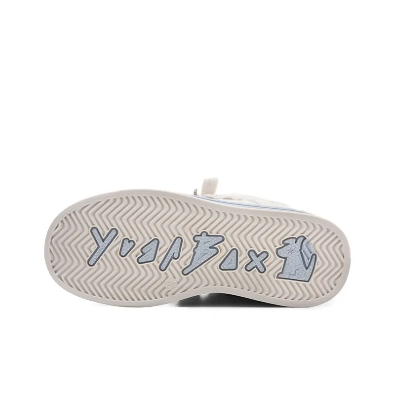 The New Age Family Low Top Skateboard Shoes Women's Beige Blue-4