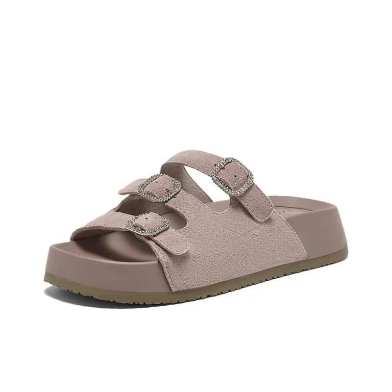 BASTO PU Polyurethane Rubber Sole Cut Out Quiet Slide Slippers Women's-1
