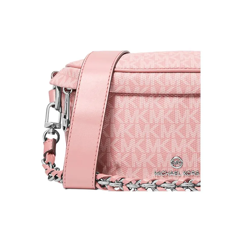 MICHAEL KORS Slater Coated Canvas Crossbody Bag, Shoulder Bag Mini Women's Pink-3