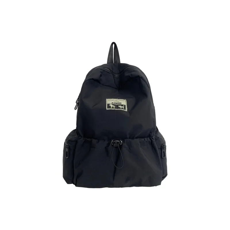AIBAG Composite Cloth Backpack Unisex White/Black/Pink/Violet-6