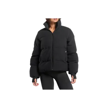 GYMSHARK Sherpa Puffer Down Jacket Women's Black