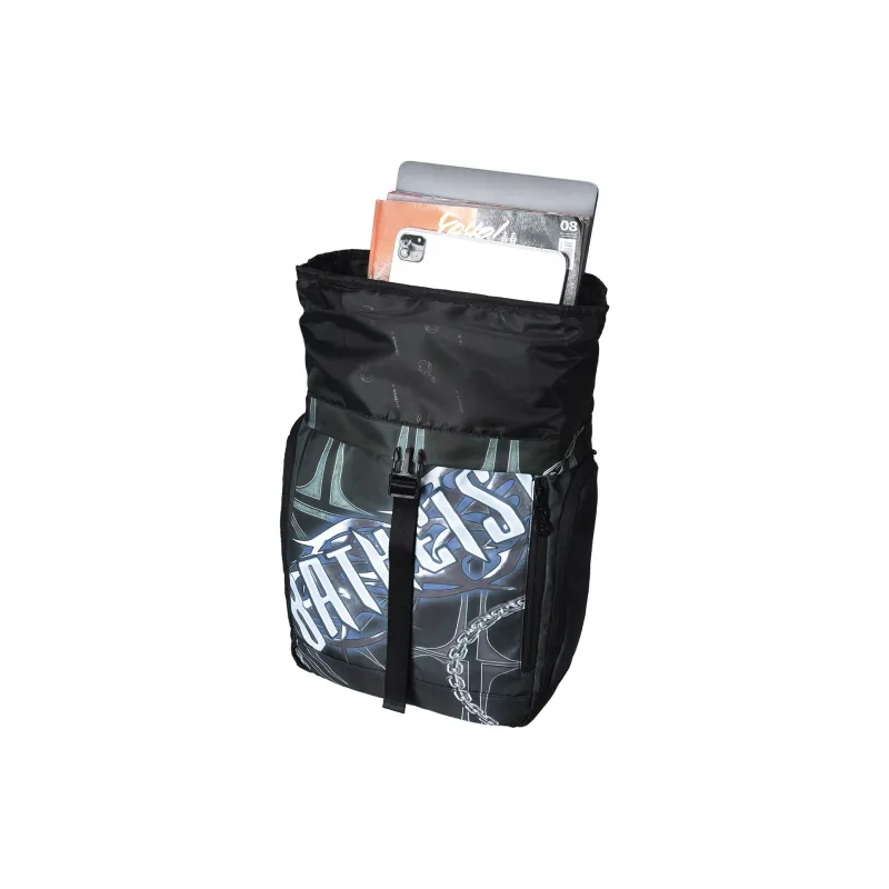8atheist Polyester Backpack Unisex Black-3