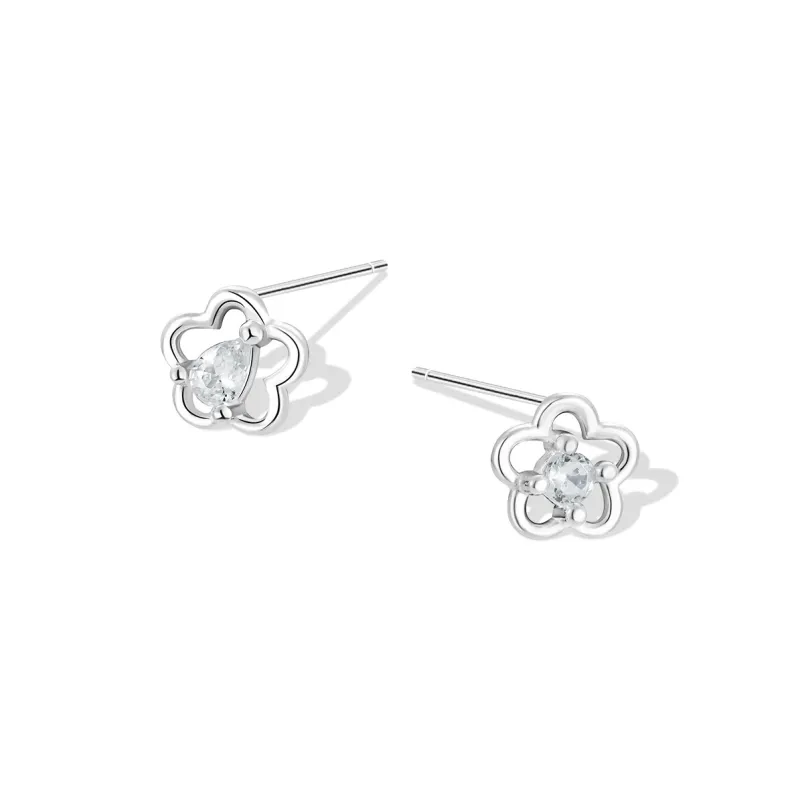 KUMET Sterling Silver Stud Earrings Women's-6