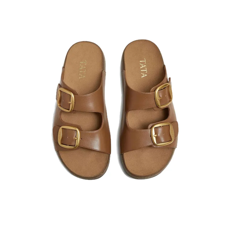 TATA Leather Patchwork Quiet Slide Slippers Women's-2