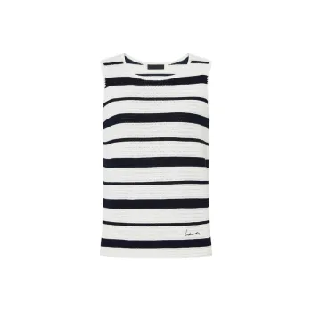 MO&CO Tank Tops Women's Blue White Stripes Color