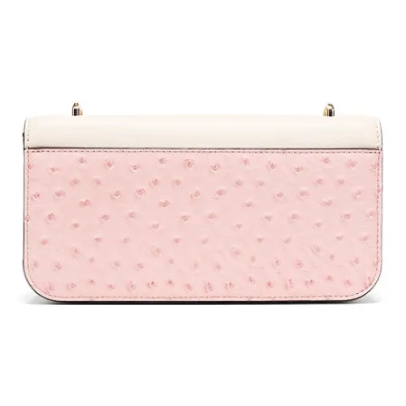 COOGI Cow Leather Small Square Bag Shoulder Bag Crossbody Bag Medium Size Women's Pink-3