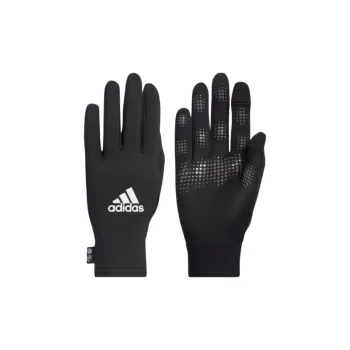 Adidas Polyester, Polyurethane Gloves Unisex Black