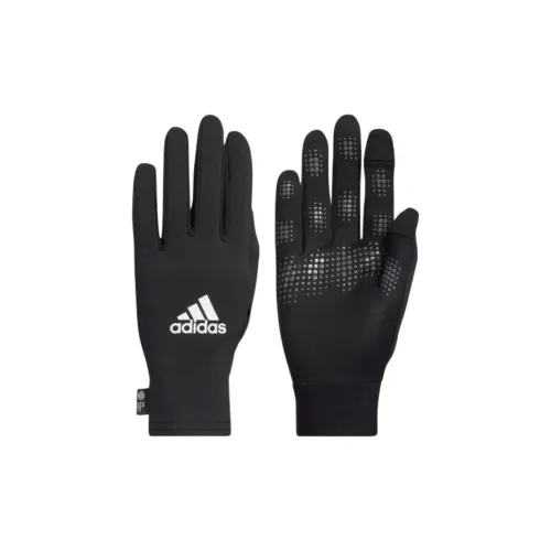 Adidas Polyester, Polyurethane Gloves Unisex Black