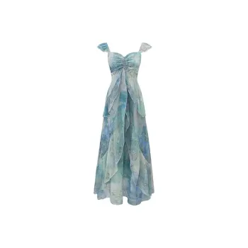 Mu Xiao Xin Slip Dresses Women's Light Green