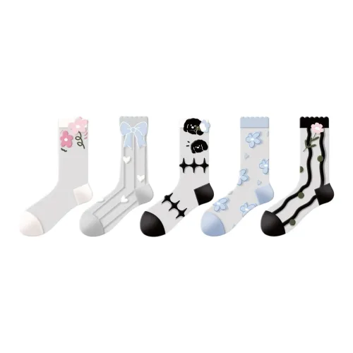 Gentle Welcome Mid Calf Socks Women's 5 Pack