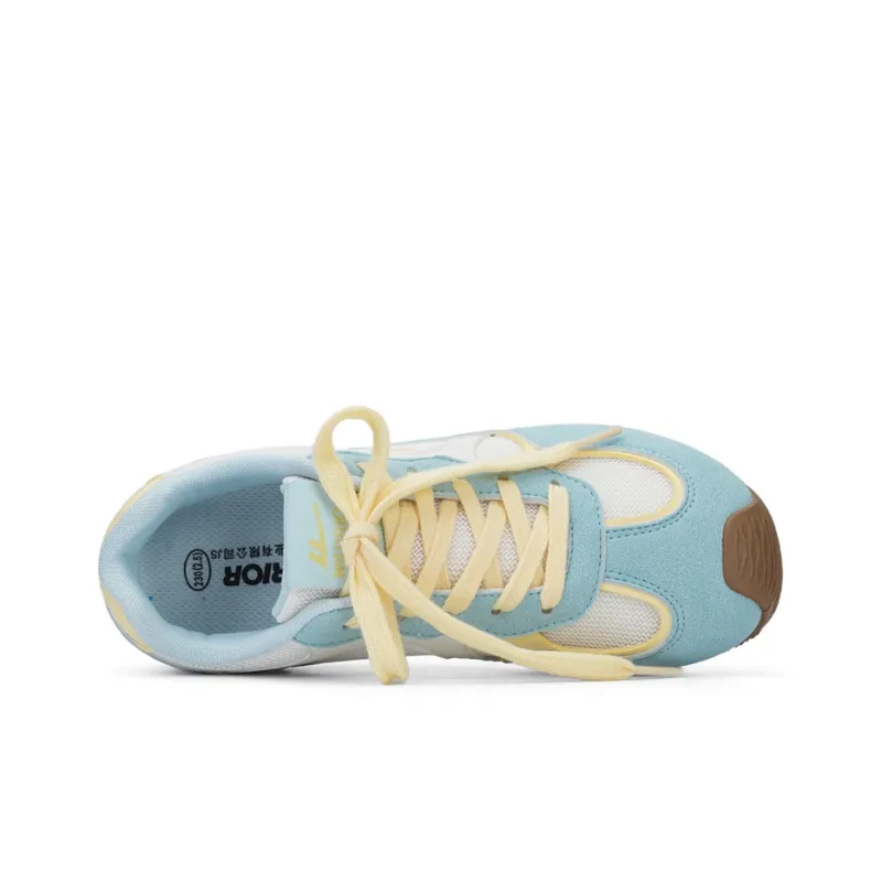 Warrior Abrasion Resistant Low Top Casual Shoes Women's Blue Beige Yellow-2