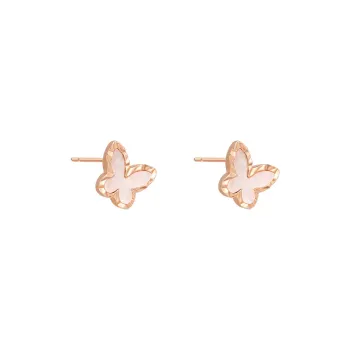 SHINE S925 Silver Plate Stud Earrings Women's