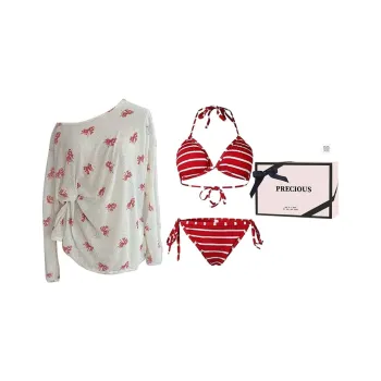 FOCOS STUDIO Swimsuit Set Women's Dragon Fruit Three Piece Set