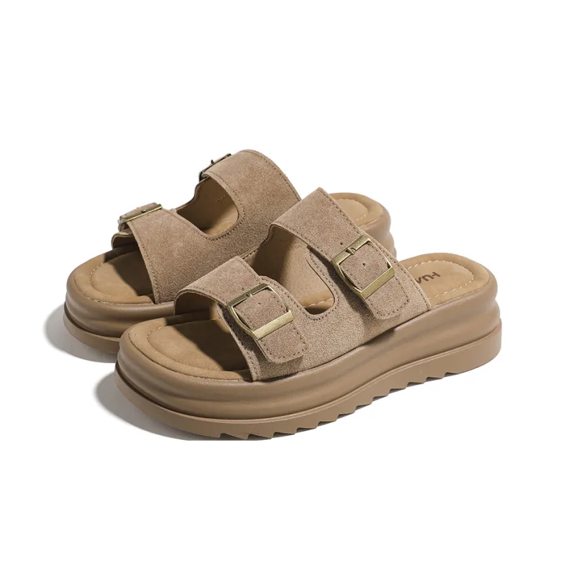 HUANQIU Quiet Slip Resistant Slide Slippers Women's-7