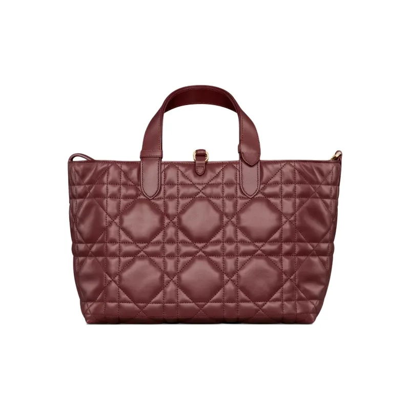 DIOR Toujours Calfskin Indigenous Bag, Tote Bag, Shopping Bag, Shoulder Bag, Handbag Medium Size Women's Dahlia Red-3