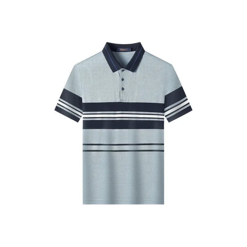 Loz Polo Shirts Men Blue Stripes-0