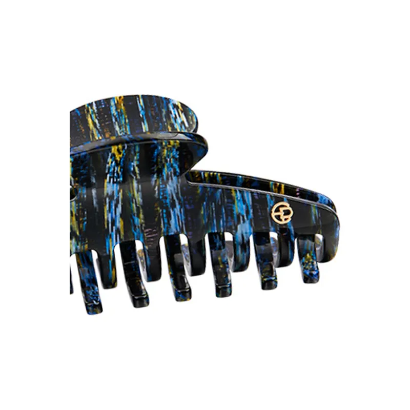 EVITA PERONI Acetate Plate Hair Clips Women's Faint Gold Blue-1