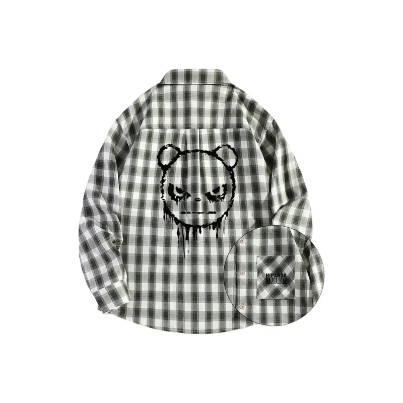 HIPANDA Shirts Unisex Green Plaid-1