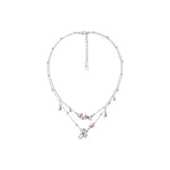 Masw Niche Premium Double Layering Collarbone Chain Necklaces Women's