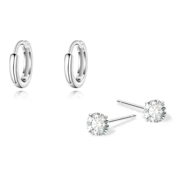 KUMET Sterling Silver Earrings Women's
