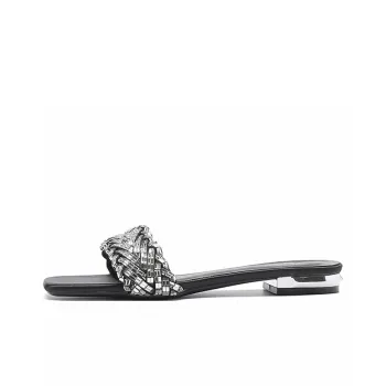 Lan Miao Slip Resistant Abrasion Resistant Slide Slippers Women's Black
