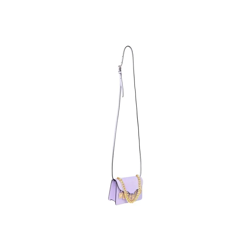 MOSCHINO Calfskin Shoulder Bag Women's Purple-1