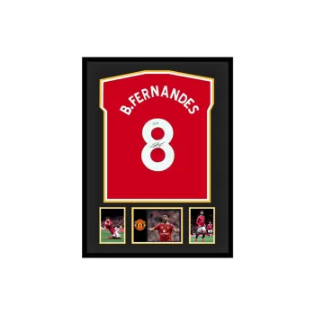 Three For Manchester United Jersey Beckett Official Certification, Deluxe Framing, Outer Frame Approx. 65x85cm Unisex