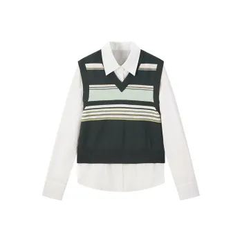 PEACEBIRD Shirts Women's Multicolor Stripes