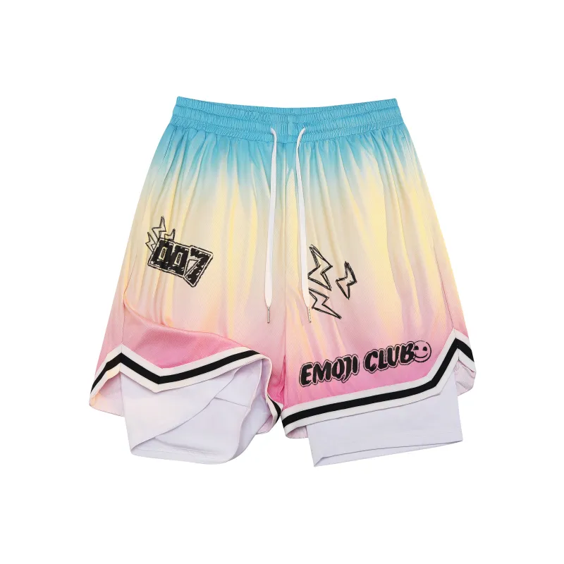 Emoji Basketball Shorts Unisex-16