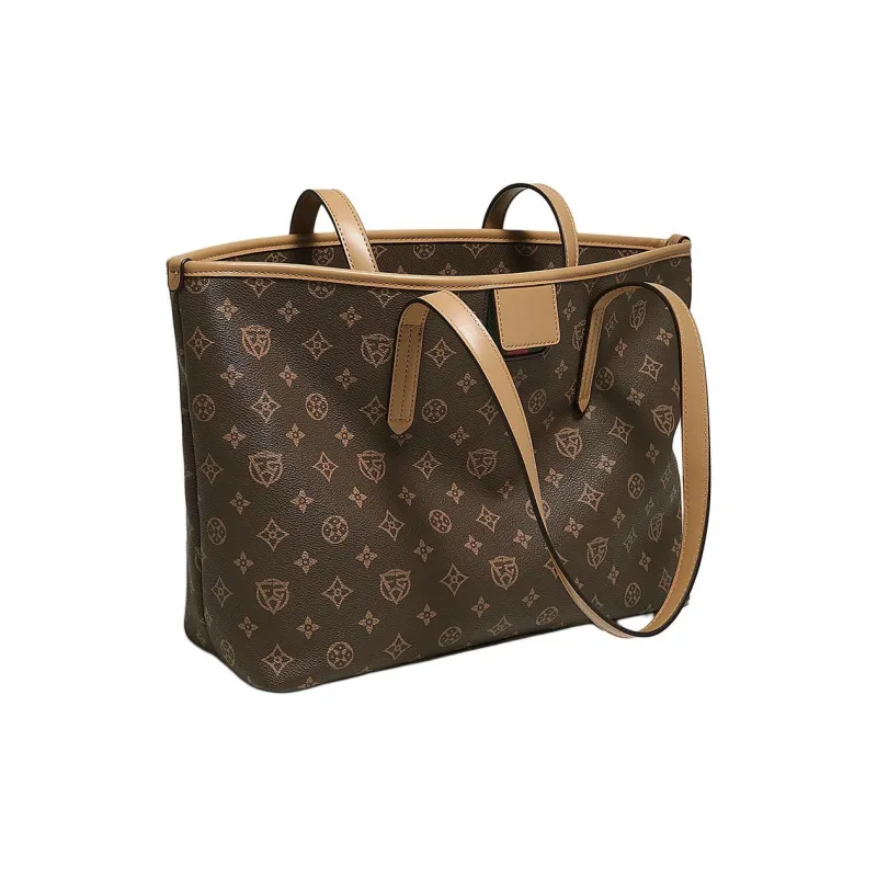 Marino Orlandi Synthetic Leather Tote Bag, Shoulder Bag Regular Women's Coffee-0