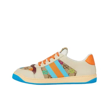GUCCI Screener Low Top Skateboard Shoes Men's Beige