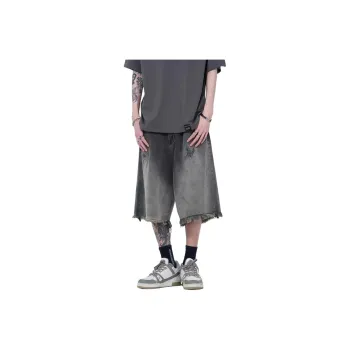 KVIV Denim Shorts Men Black 