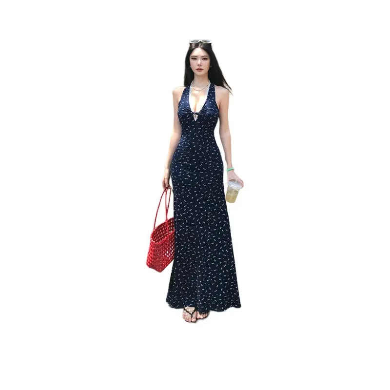 Dior Beauty Slip Dresses Women's Navy Blue-0
