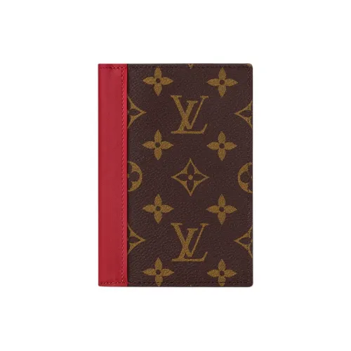 LOUIS VUITTON Colormania Coated Canvas Passport Holder Unisex Red & Brown