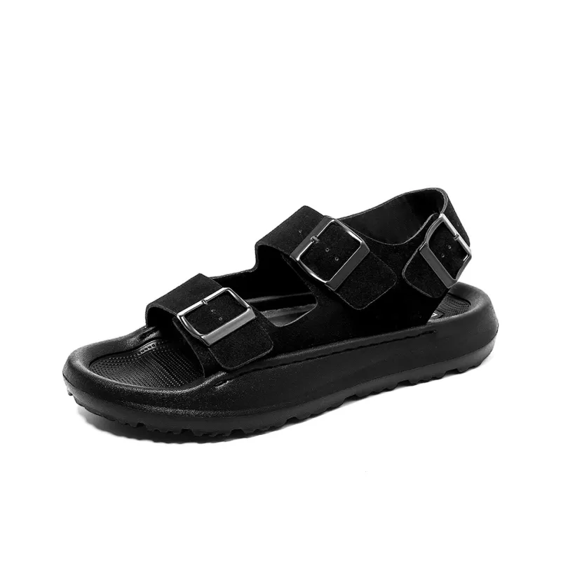 LEXON Beach Sandals Men Black/Sand-0