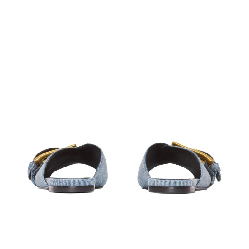BALMAIN Slide Slippers Women's Blue-4