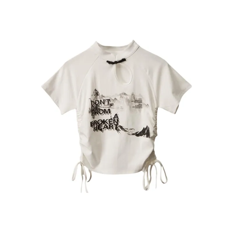 DOKZB T Shirts Women's White-0