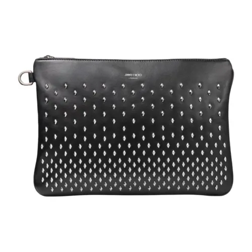 Jimmy Choo Calfskin Clutch Men's Black