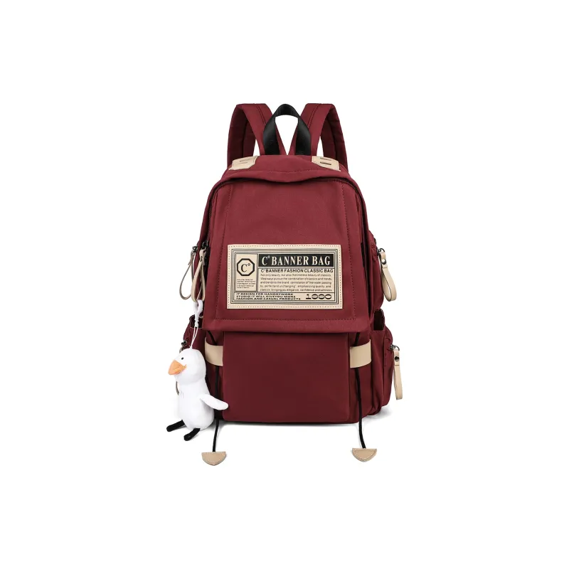 C°BANNER Fabric Backpack Tubas Unisex Red/Black-2