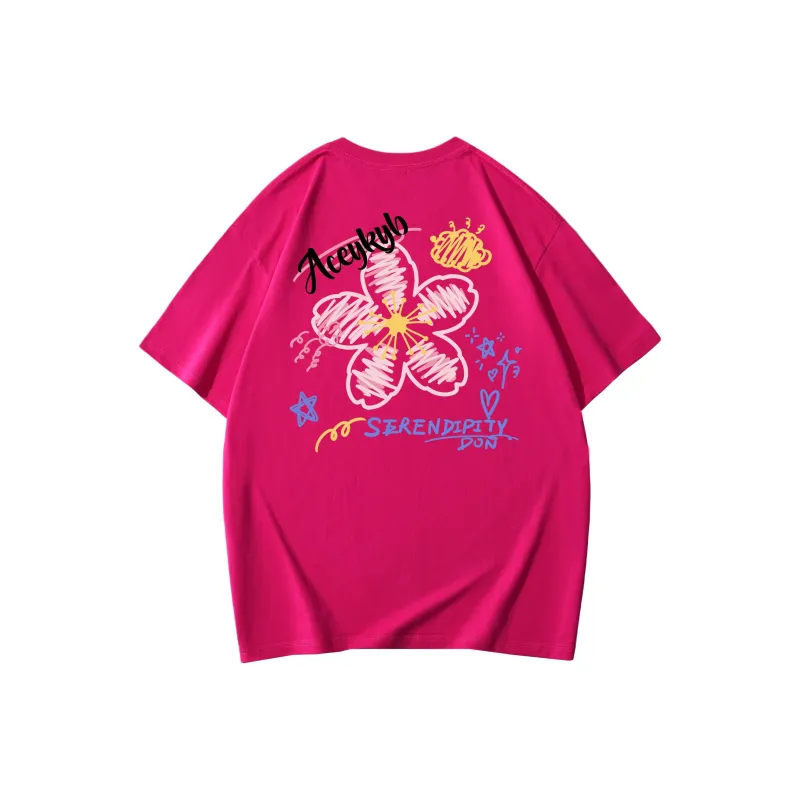 YK&YB T Shirts Unisex Rose Red-1